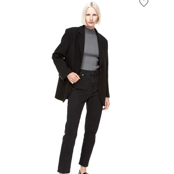 H&M Denim - NWOT H&M Black Slim Mum High Ankle Jeans Size 6 -8 $30 (RRP $40)🕊️💛.